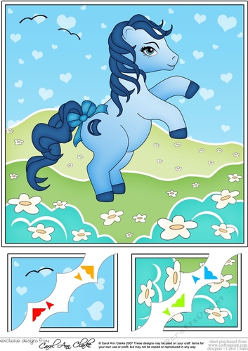 8 x 8 My Cute Little Pony Scalloped Corner Topper  