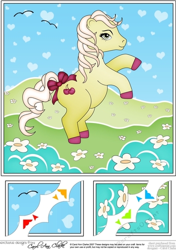 8 x 8 My Cute Little Pony Scalloped Corner Topper  