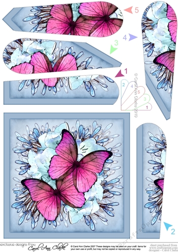 Butterflies & Flowers Fan Pyramage Topper
