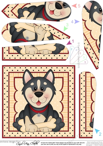 Fan Pyramage Topper - Cute Little Husky Dog