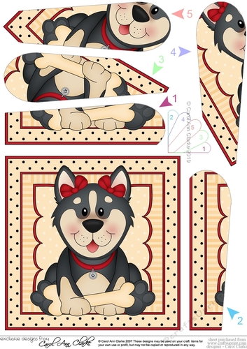 Fan Pyramage Topper - Cute Little Husky Dog