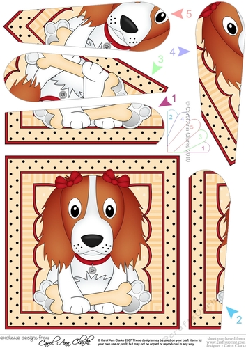 Fan Pyramage Topper - Cute Little Springer Spaniel Dog