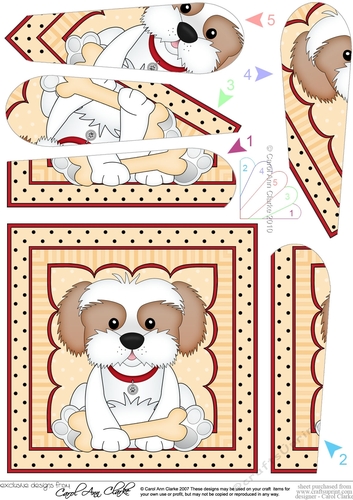 Fan Pyramage Topper - Cute Little Cavachon Dog