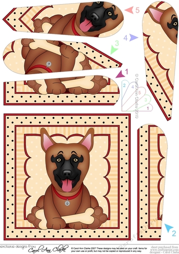 Fan Pyramage Topper - Cute Little German Shepherd Dog