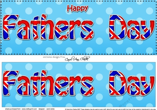 Large DL HAPPY FATHERS DAY 3D decoupage