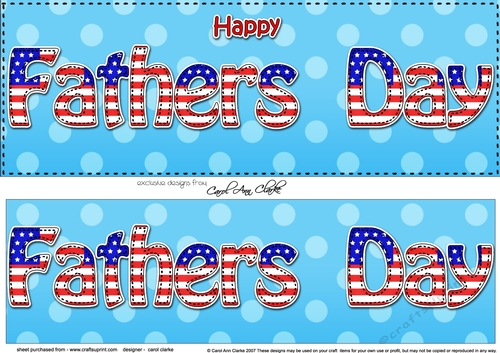 Large DL HAPPY FATHERS DAY 3D decoupage