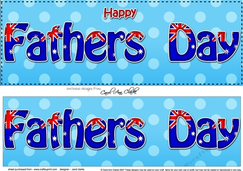 Large DL HAPPY FATHERS DAY 3D decoupage