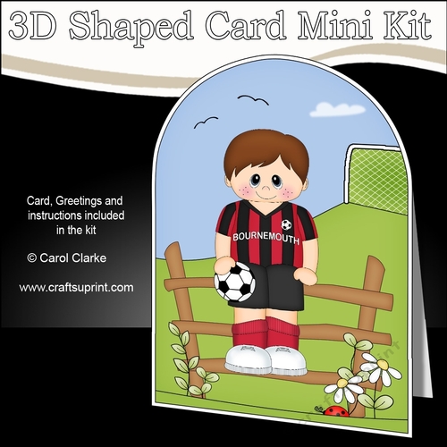 3D Shaped Card Kit - Little Footballer Plays for Bournemouth