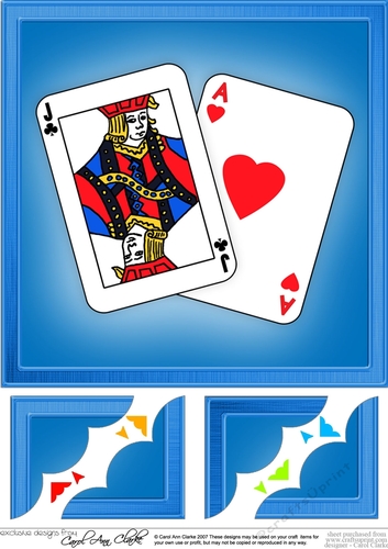 8 x 8 Playing Cards Scalloped corner Topper