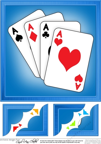 8 x 8 Playing Cards Scalloped corner Topper
