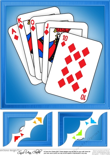 8 x 8 Playing Cards Scalloped corner Topper