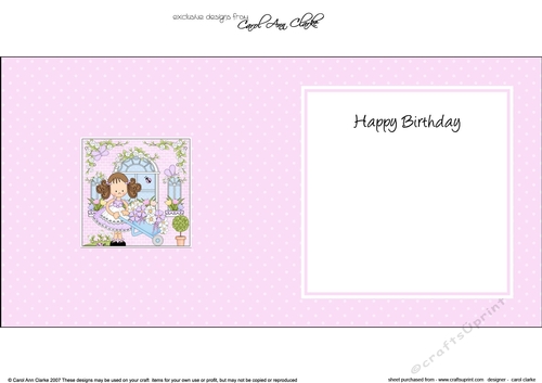 Rose Cottage Girlz square landscape insert