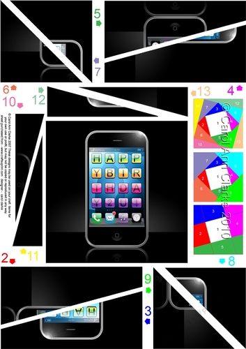 Happy Birthday Smart Phone Twisted Spiral Side Stacker