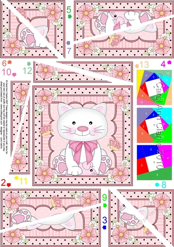 Cute Little Cat Twisted Spiral Side Stacker