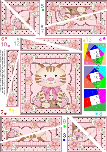 Cute Little Cat Twisted Spiral Side Stacker