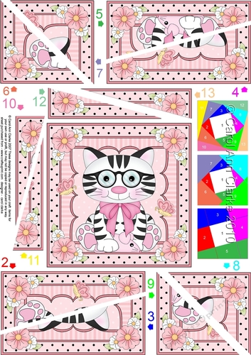 Cute Little Cat Twisted Spiral Side Stacker