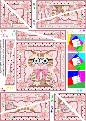 Cute Little Cat Twisted Spiral Side Stacker