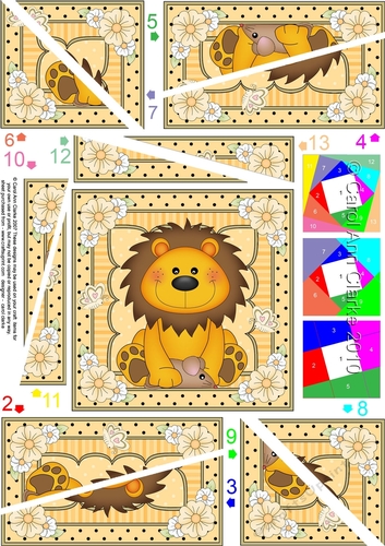 Cute Little Lion Twisted Spiral Side Stacker