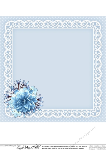 8x8 A Touch of Elegance Flowers Pearls Lace & Butterflies matching insert