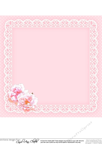8x8 A Touch of Elegance Flowers Pearls Lace & Butterflies matching insert