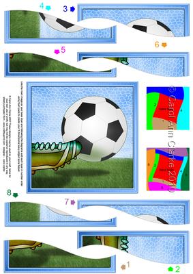 Football Quick Card with Wavy Spiral Side Stacker