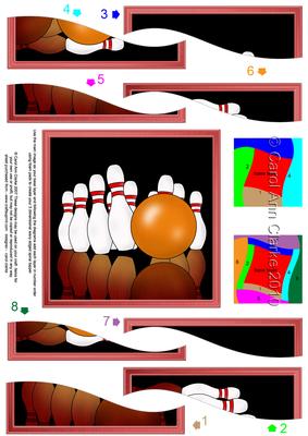 10 Pin Bowling Quick Card with Wavy Spiral Side Stacker