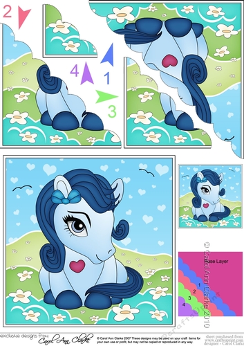 Cute Little Pony Scalloped Corner Stacker
