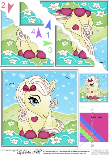 Cute Little Pony Scalloped Corner Stacker