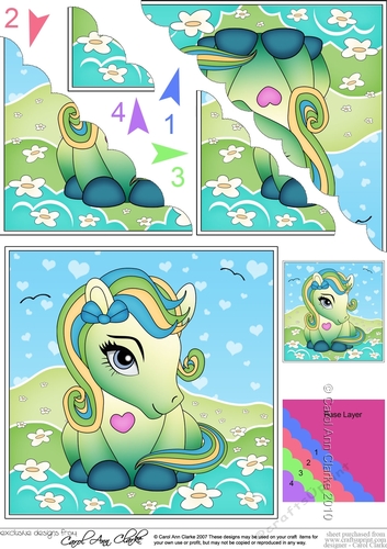 Cute Little Pony Scalloped Corner Stacker