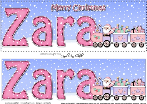 Large DL Merry Christmas ZARA 3D decoupage