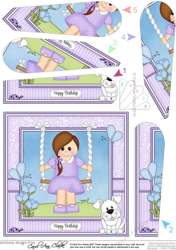 Cute Teenage Girl is Swinging High Fan Pyramage Topper