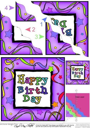 Birthday Celebrations - Wavy Corner side stacker Topper