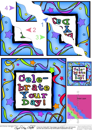 Celebrate Your Day - Wavy Corner side stacker Topper