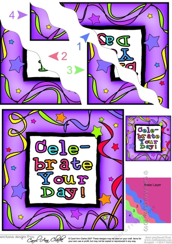 Celebrate Your Day - Wavy Corner side stacker Topper