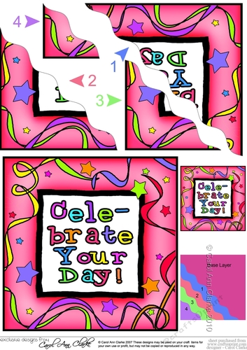 Celebrate Your Day - Wavy Corner side stacker Topper