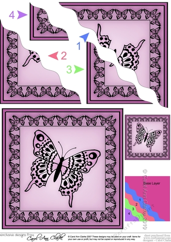 Big Butterfly Wavy Corner side stacker Topper