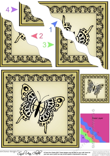 Big Butterfly Wavy Corner side stacker Topper