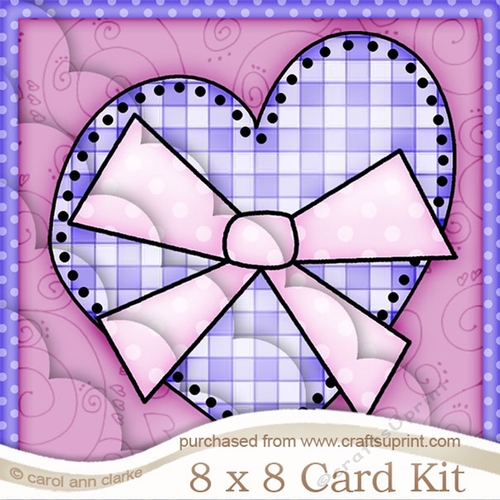 8 x 8 Funky Hearts Mini Kit with Scalloped Corners