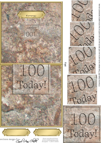 100 Today! Set in Stone No-Hole Over the Edge & Spiral Pyramid