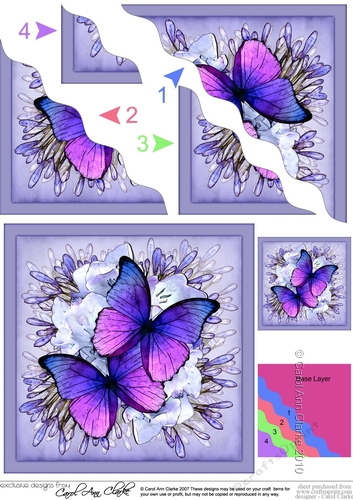 Butterflies & Flowers Wavey Corner Stacker