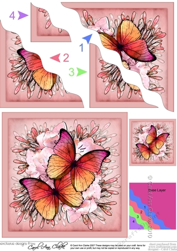 Butterflies & Flowers Wavey Corner Stacker