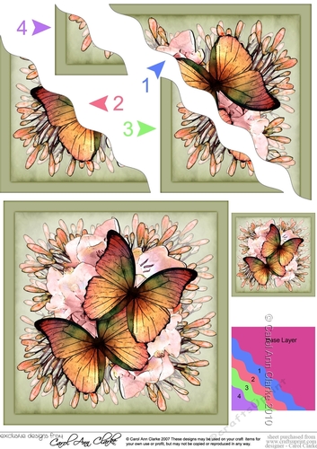 Butterflies & Flowers Wavey Corner Stacker