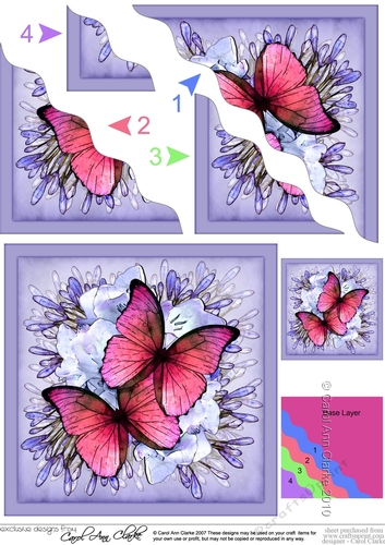 Butterflies & Flowers Wavey Corner Stacker