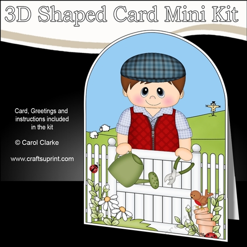 3D Shaped Card  Kit - In the Garden - Young Man