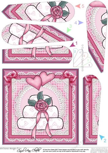 Wedding Cake Fan Pyramage Topper