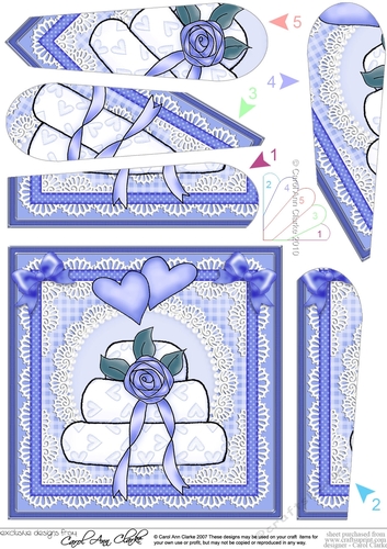 Wedding Cake Fan Pyramage Topper