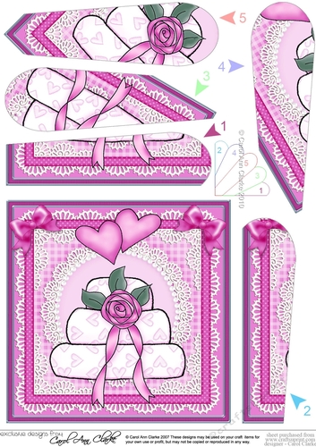 Wedding Cake Fan Pyramage Topper