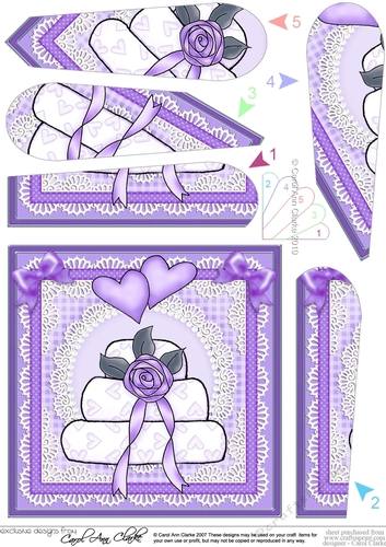 Wedding Cake Fan Pyramage Topper