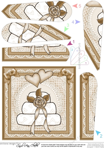 Wedding Cake Fan Pyramage Topper