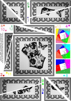 Elegant Boudoir Quick Card with Twisted Spiral Side Stacker